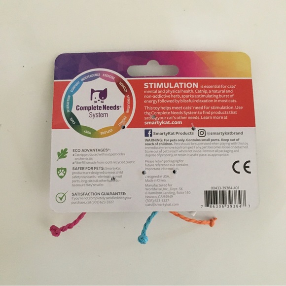 NEW Cat Toys 3 Mice Skitter Critter Stimulation Fun Catnip | Smarty Kat - Picture 2 of 3